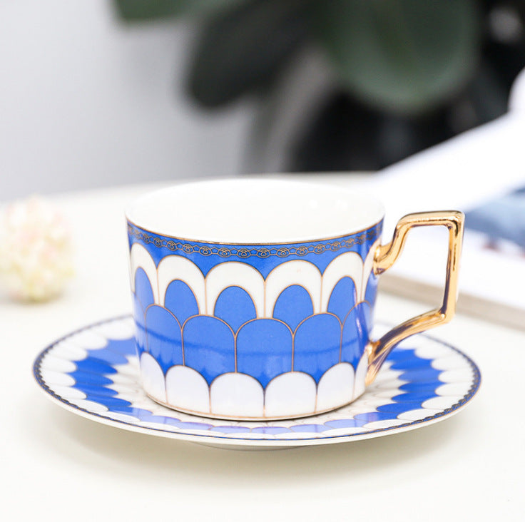 Coffee Cup And Saucer Set Household Afternoon Tea Flower Tea Cup