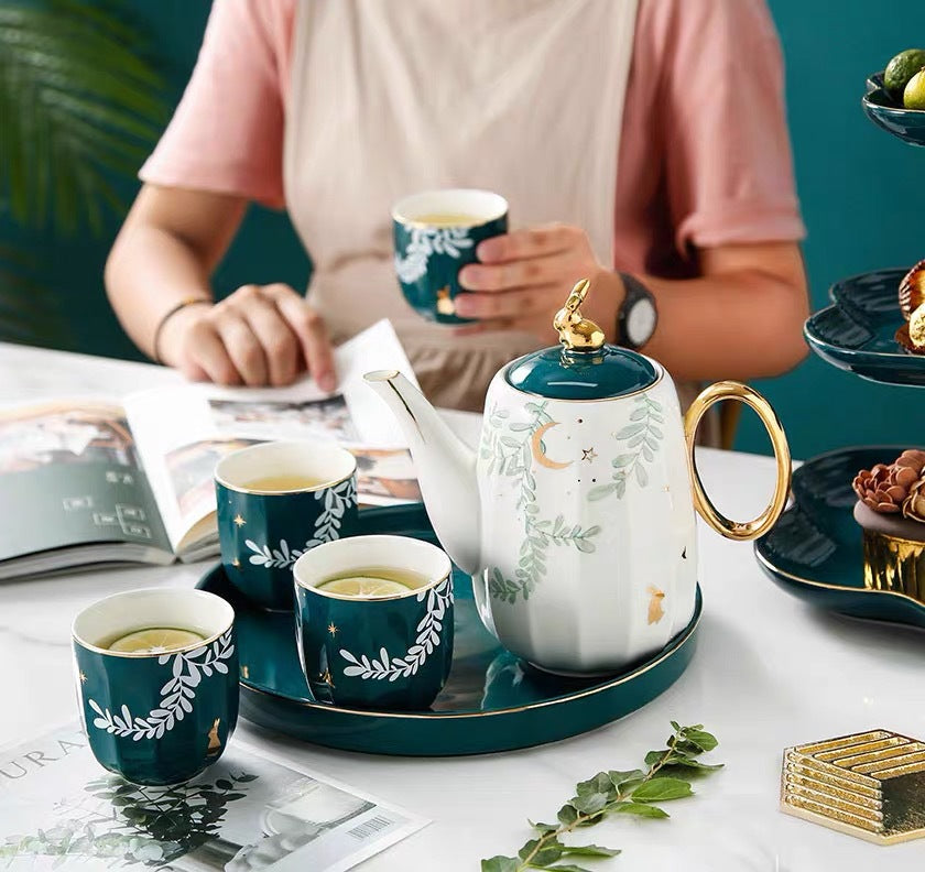 Forest Green Tea Set (6 Pc Set)